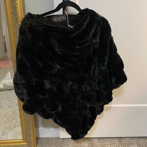 DONNA SALYER'S FABULOUS FURS~Black Onyx Mink~PONCHO COAT ONE SIZE FITS MOST